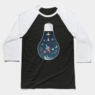 Milky way light bulb - Kawaii Baseball T-Shirt